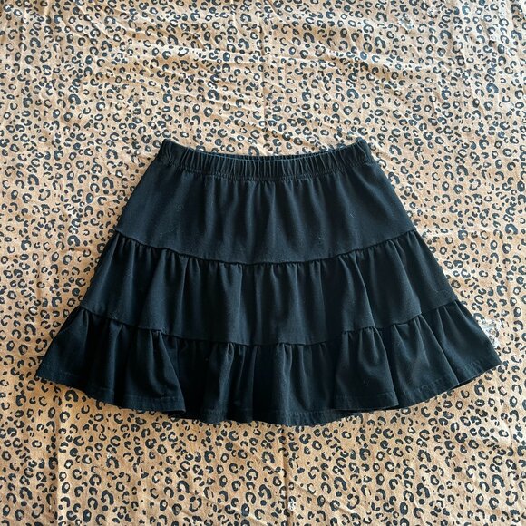 SHEIN Dresses & Skirts - Shein Black Ruffle Tiered Skirt